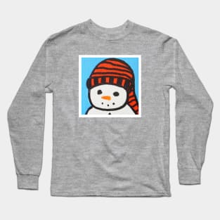 Snowman Portrait #1 Long Sleeve T-Shirt